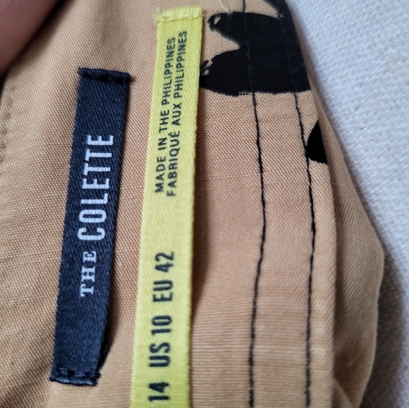 Anthropology/ Maeve Beige Floral Button-Front Jumpsuit - Picture 7 of 14